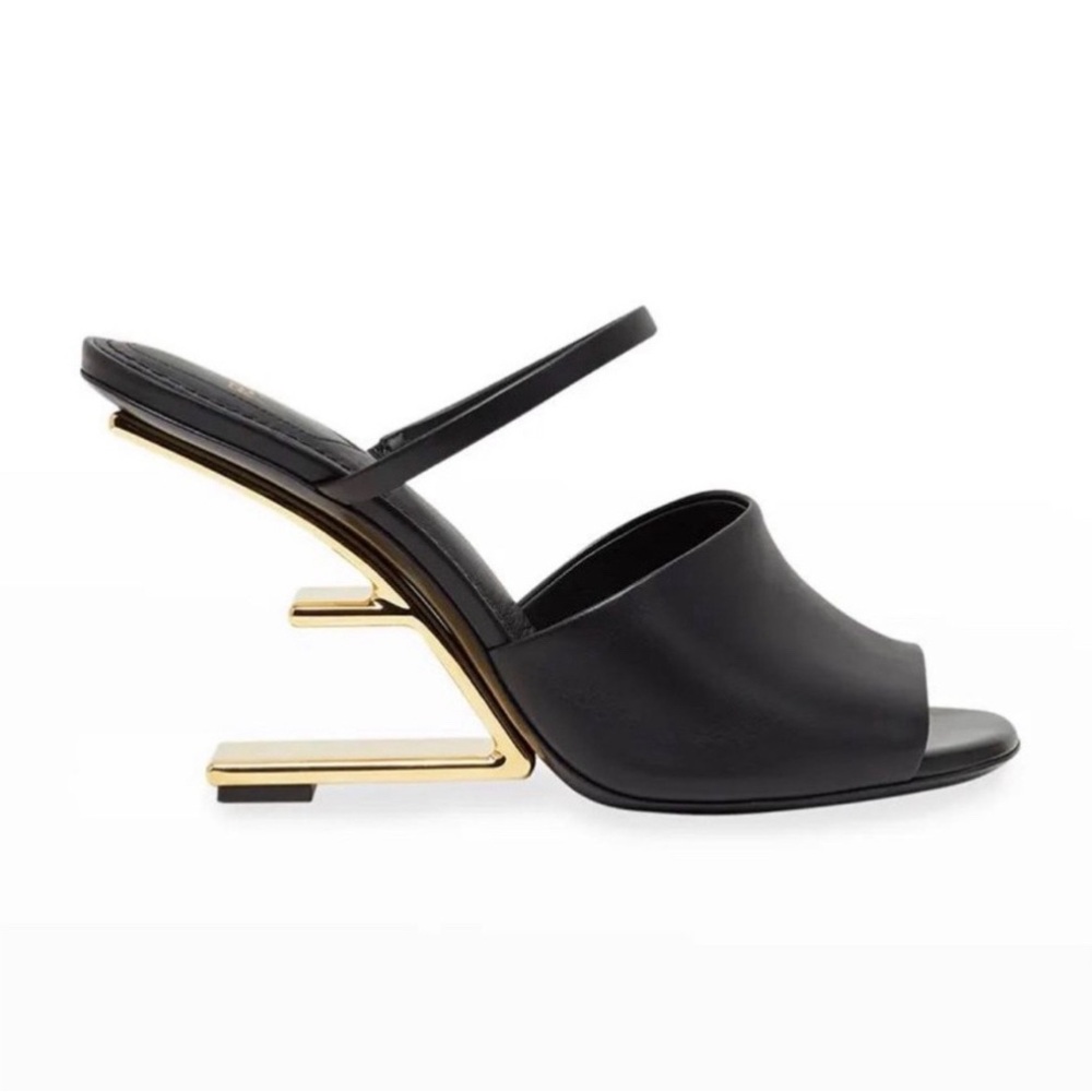 Fendi First leather heeled mule